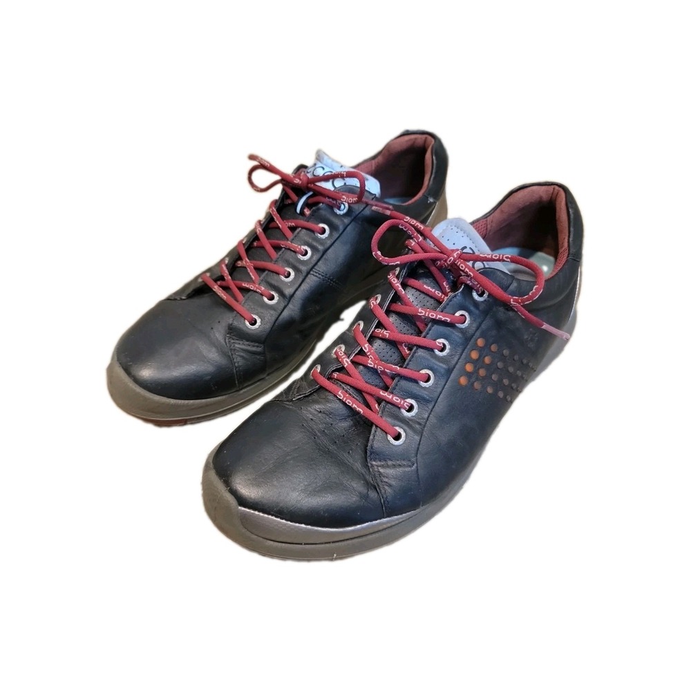 ECCO Biom Hybrid 2 Hydromax Yak Black Leather Spikeless Golf Shoe Mens US 11-45